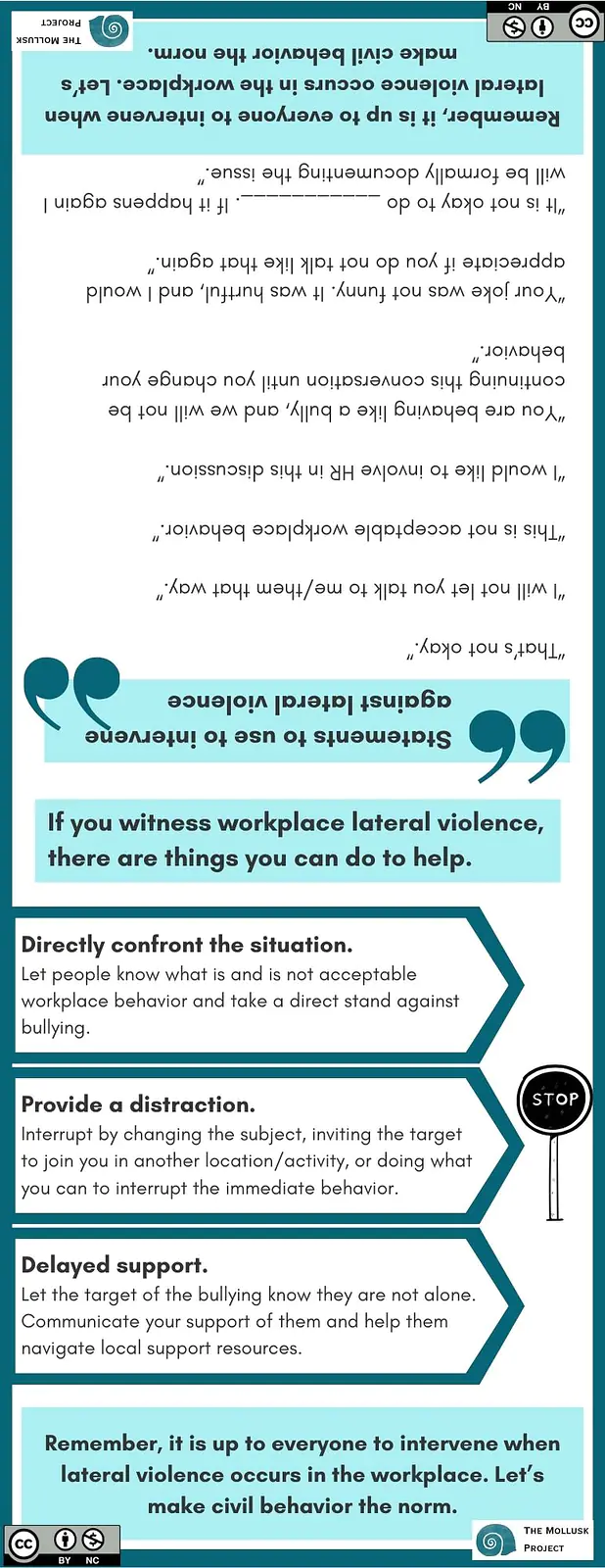 statements to intervene table tent card