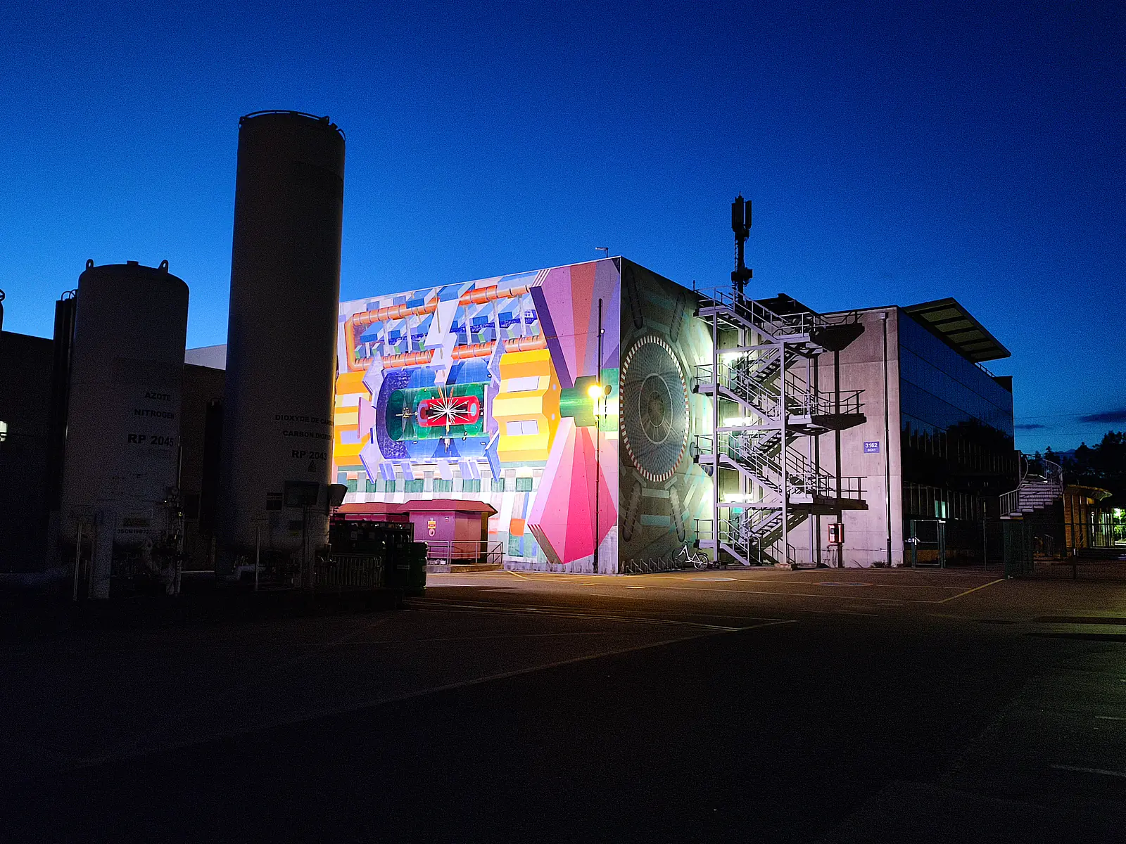 Switzerland, Geneva (2024): Mural at the European Organization for Nuclear Research (CERN)