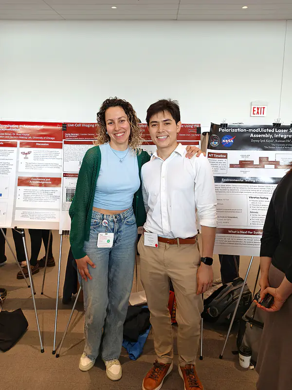 Mentor and Mentee — Lourdes (left) and Hunter ’26 (right)