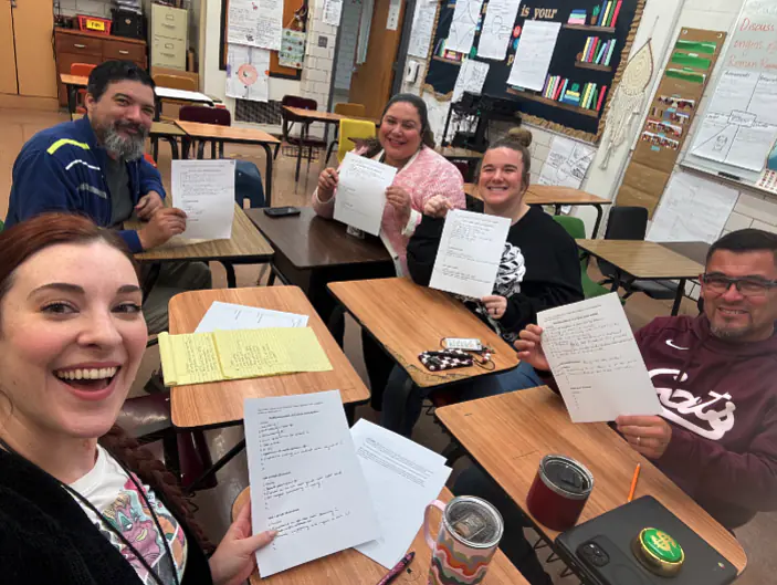 A student leads a Root Cause Analysis simulation with colleagues, stepping into the role of a school leader. Through these simulations, I place students in the driver’s seat of real-world leadership.