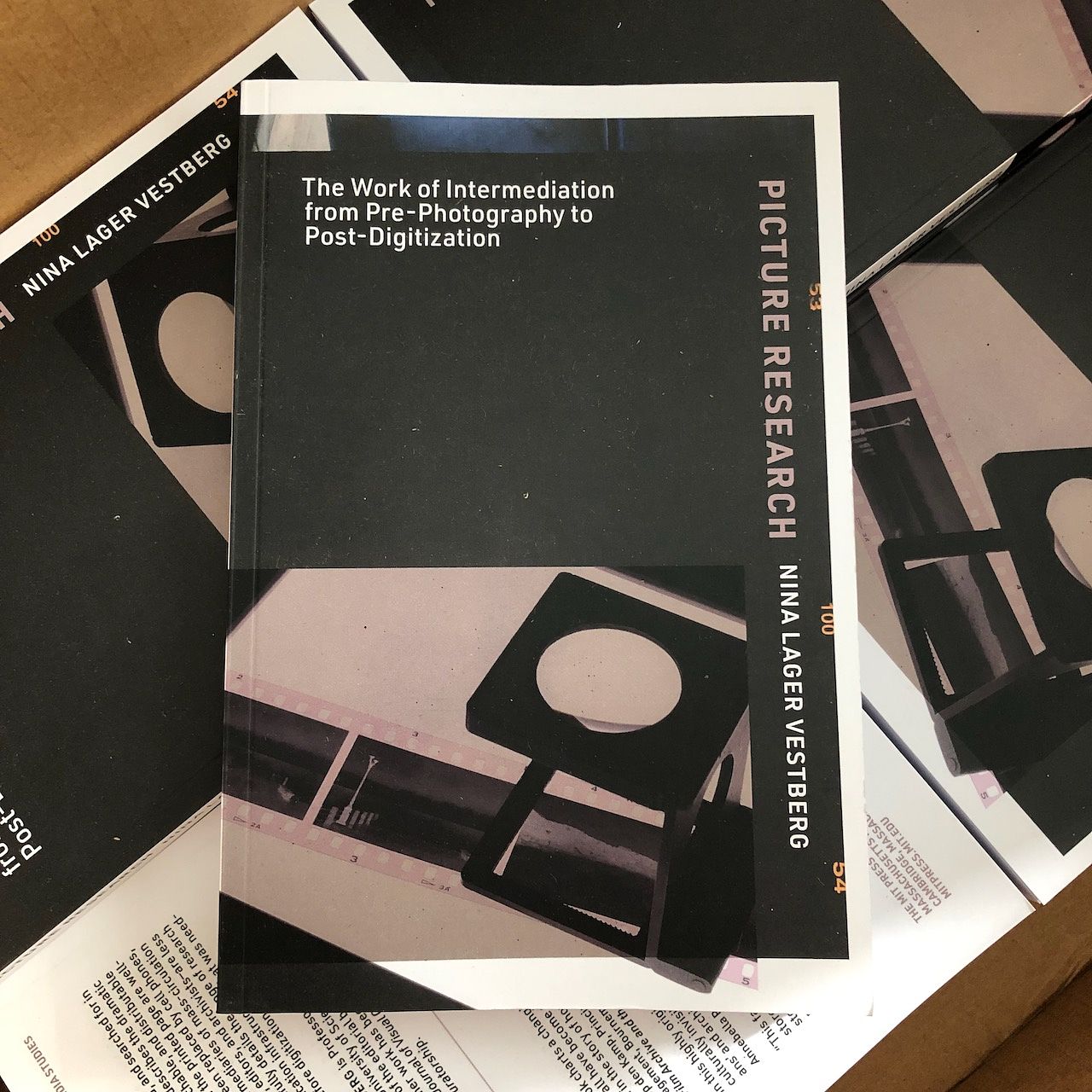 A book jacket of the book Picture Research: The Work of Intermediation from Pre-Photography to Post-Digitization by Nina Lager Vestberg, published by The MIT Press
