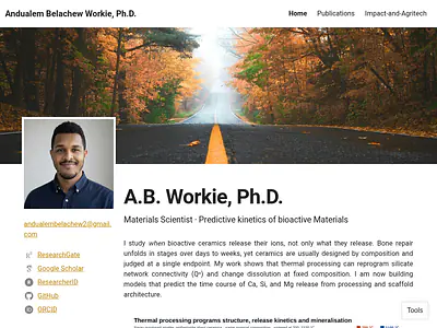 Andualem Belachew Workie, Ph.D.