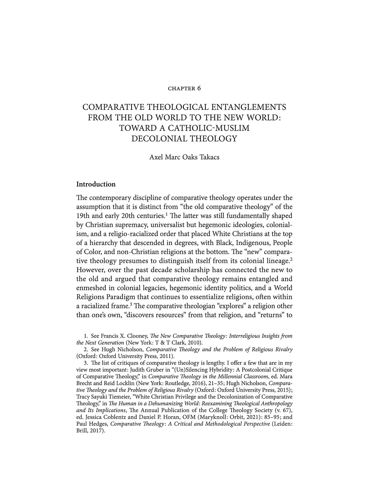 First page of the chapter