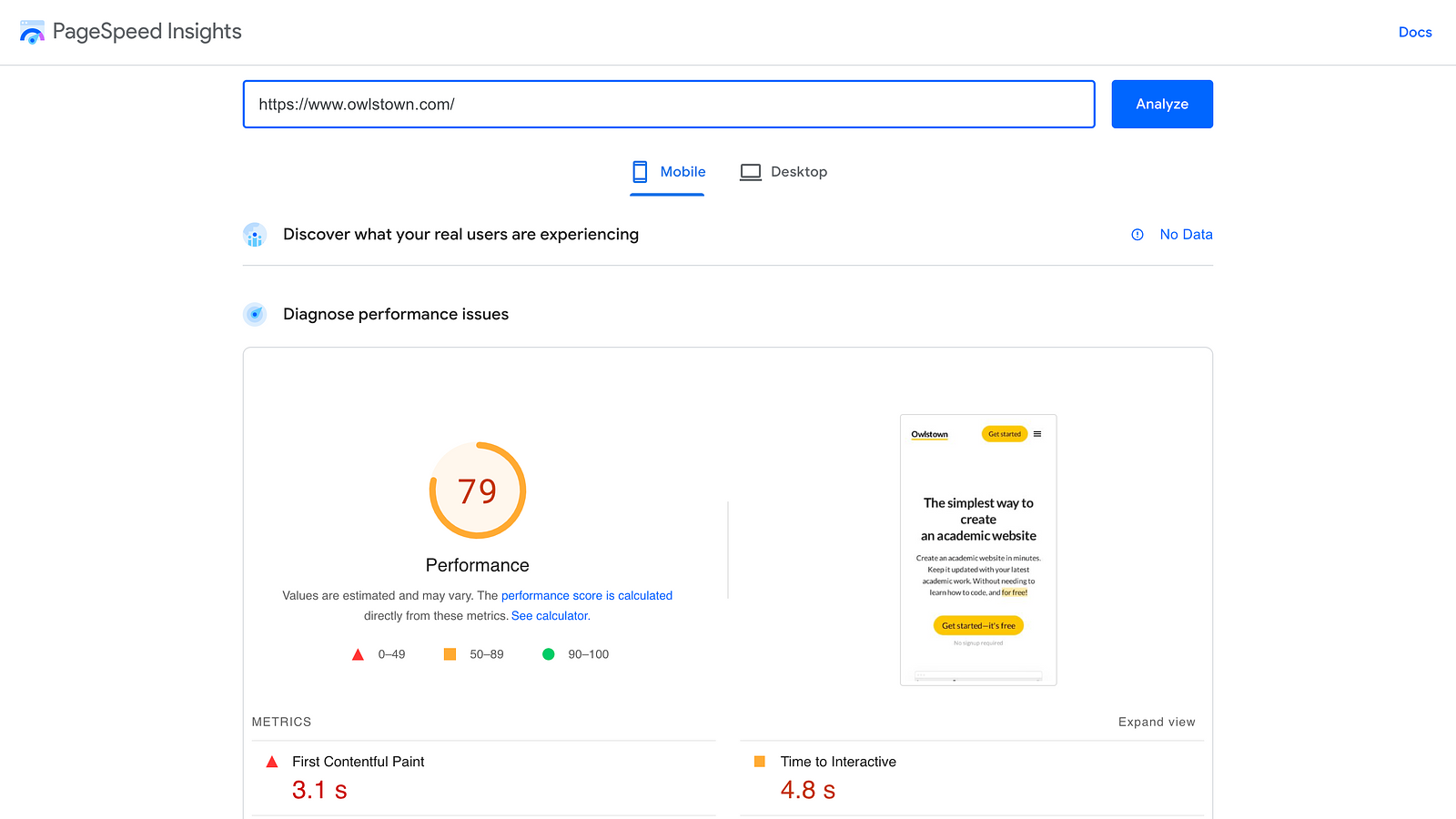 PageSpeed Insights