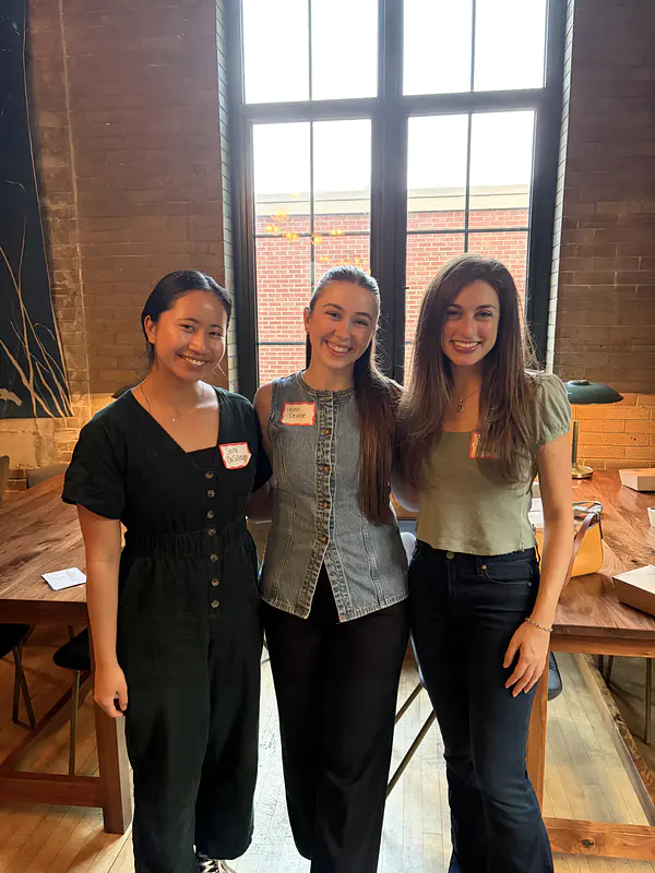 From left: Sara DaSilva, Helen Devine, Kyra Kapsaskis