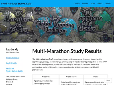 Multi-Marathon Study Results
