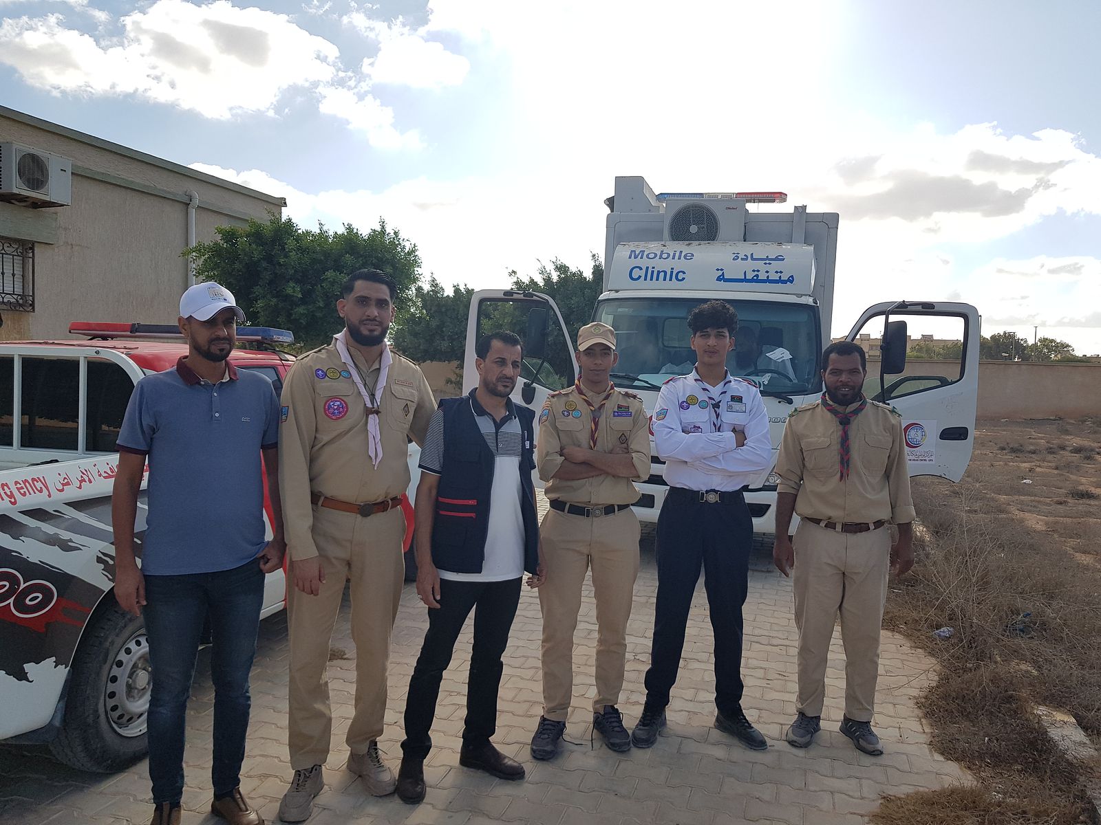 The team preparing to move to the flood-affected area (Tobruk, September 13, 2023).