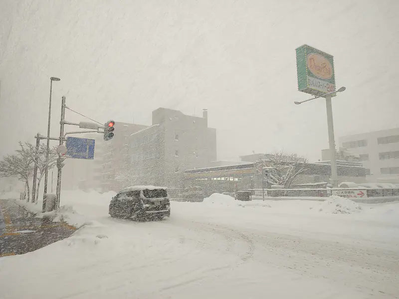 Japan, Hokkaido, Sapporo (2024): High amounts of snow require special logistics to keep the metro area with a population of more than than two million running