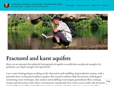Maréchal Jean-Christophe - Hydrogeologist - Fractured & karst  aquifers