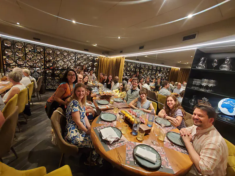 Enjoying some delicious pintxos together.