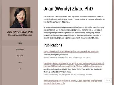 Juan  (Wendy) Zhao, PhD