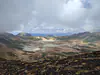 Japan, Hokkaido (2023): View of the Ohaichidaira caldera in the Daisetsuzan Mountains