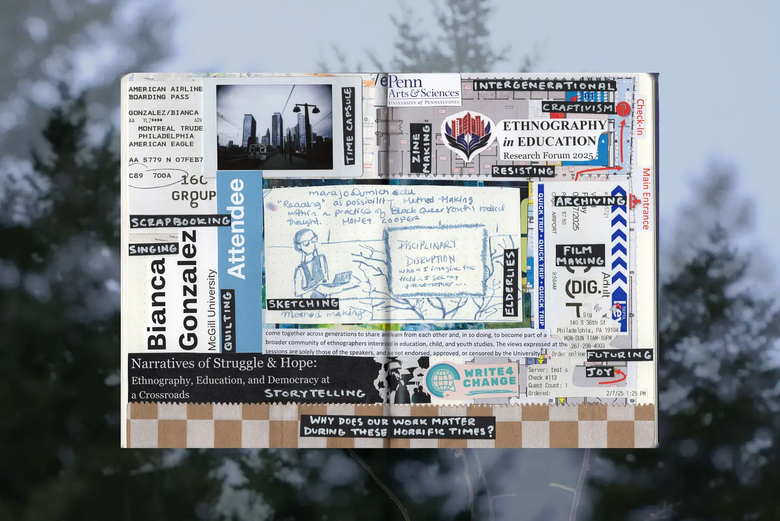 Conference Junk journal - Ethnography Forum 2025 