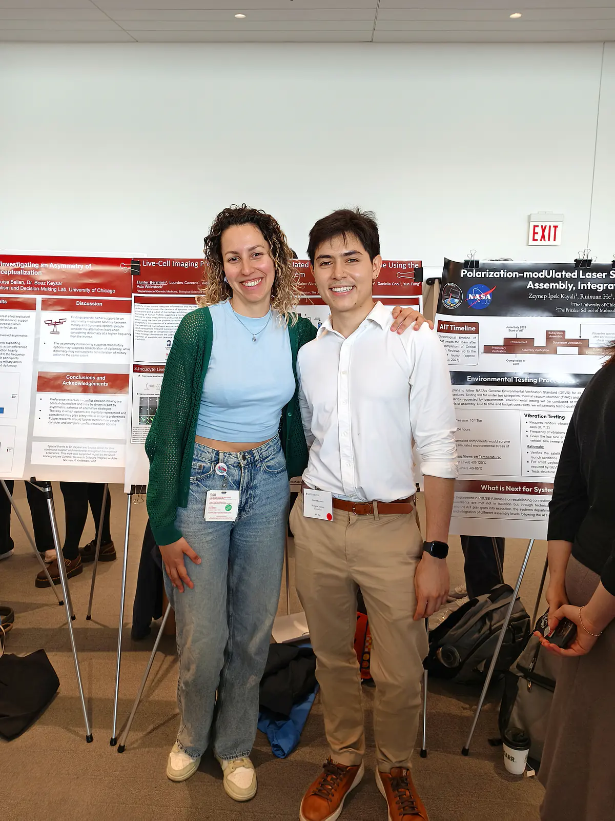 Mentor and Mentee — Lourdes (left) and Hunter ’26 (right)