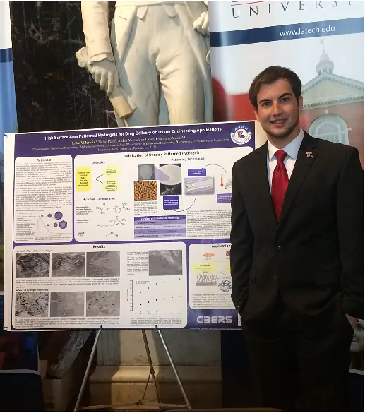  Luke Villermin representing the lab at ULS Day at the Louisiana State Capitol. 