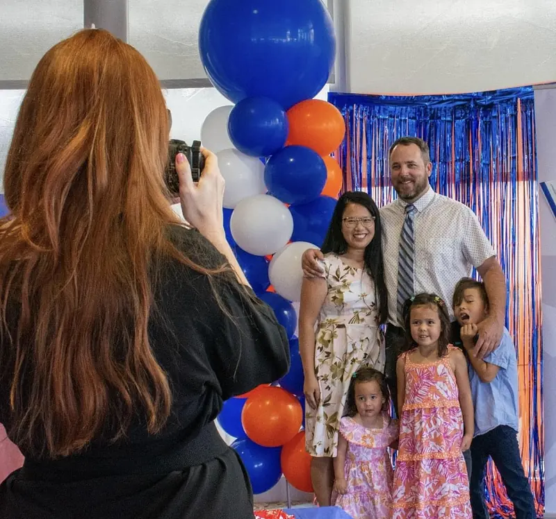 Capturing families celebrating graduation and future school leaders!