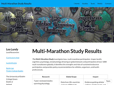 Multi-Marathon Study Results