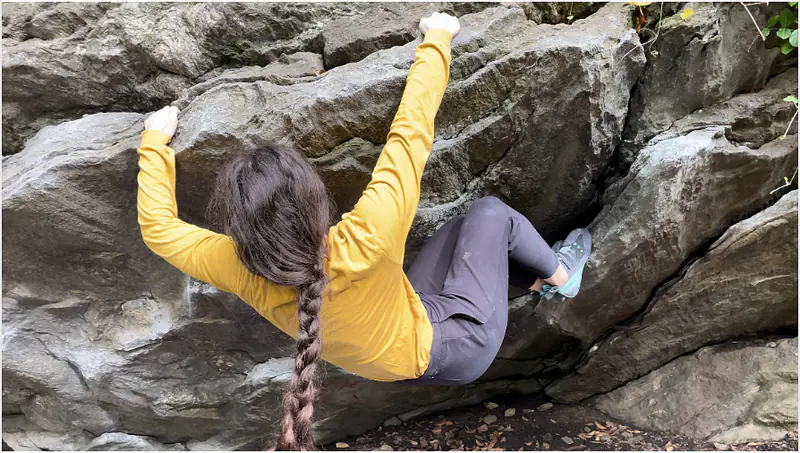 My first time bouldering outdoors!