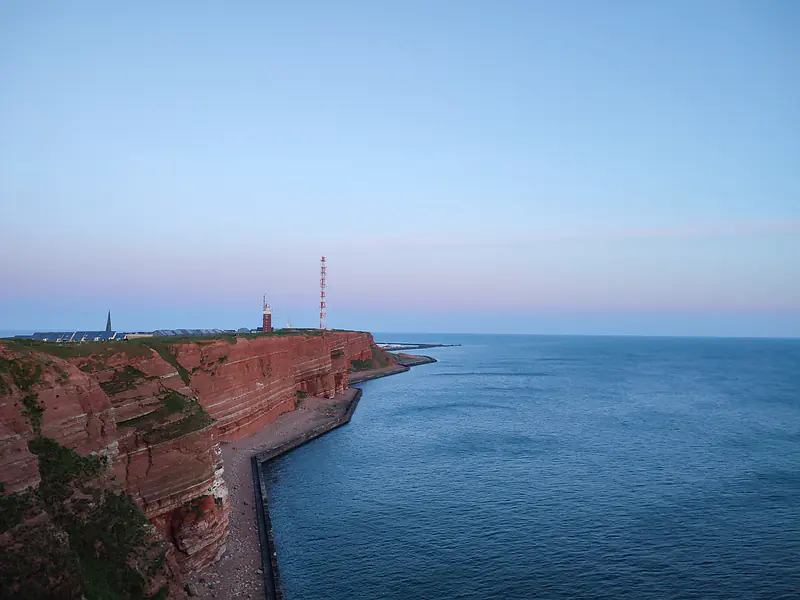 Germany, Schleswig-Holstein, Helgoland (2022): Nightfall on the country's most "remote" island