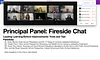 Sample virtual learning community: fireside chat with practicing school leaders.