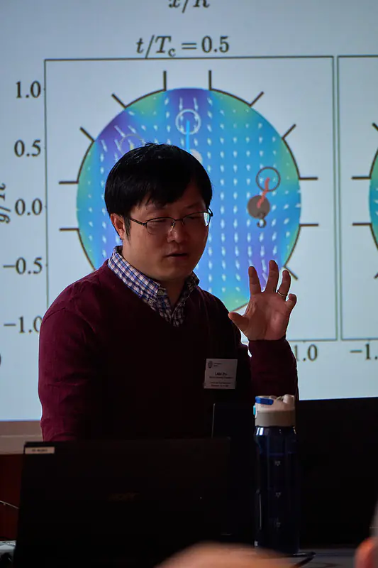 Prof. Zhu from NSU presenting his work on intelligent microfluidics
