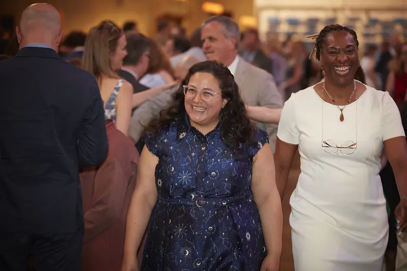 With the Head of the Upper School (right) and the Head of School (behind).
