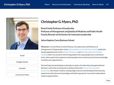Christopher G Myers, PhD