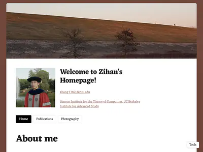 Welcome to Zihan's Homepage!