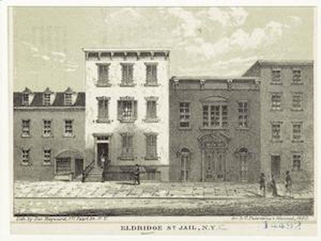 Lithograph of Eldridge Street Jail.