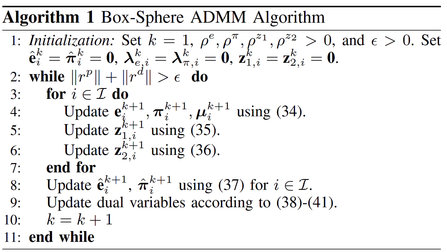 Lp Box-Sphere Algorithm.