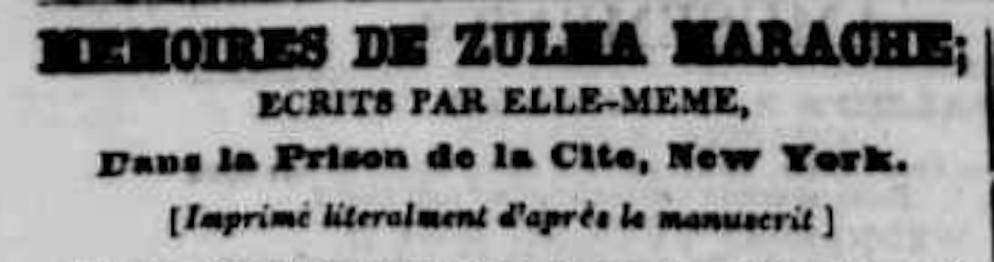 French headline for the “Memoir.”