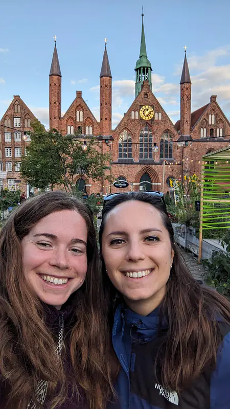 Sylvia and Denise exploring the picturesque Lübeck.