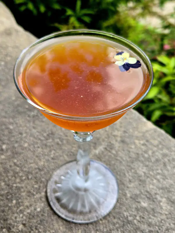 Champs-Élysées cocktail with Yellow Chartreuse (left)