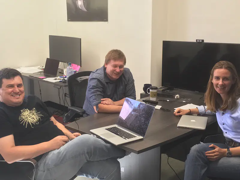 Arizona Cosmology Faculty (Prof. Eduardo Rozo, Tim Eifler and Elisabeth Krause)