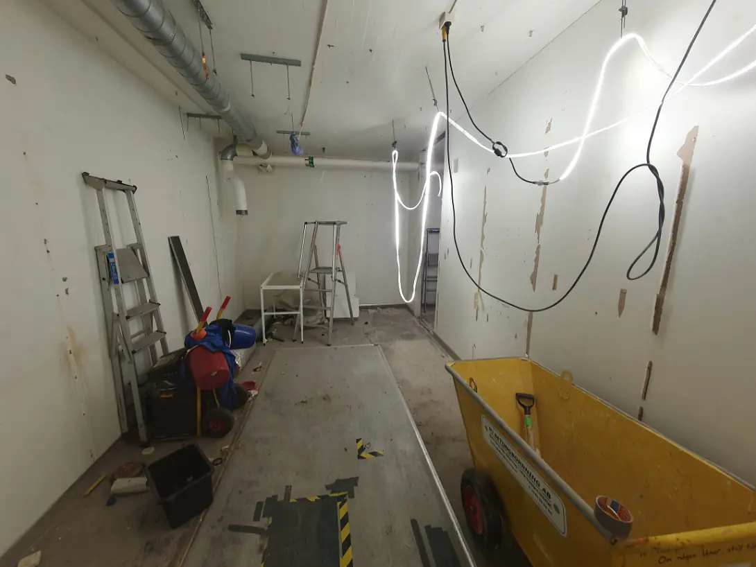 Removal of the wall started