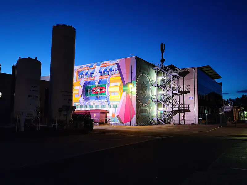 Switzerland, Geneva (2024): Mural at the European Organization for Nuclear Research (CERN)