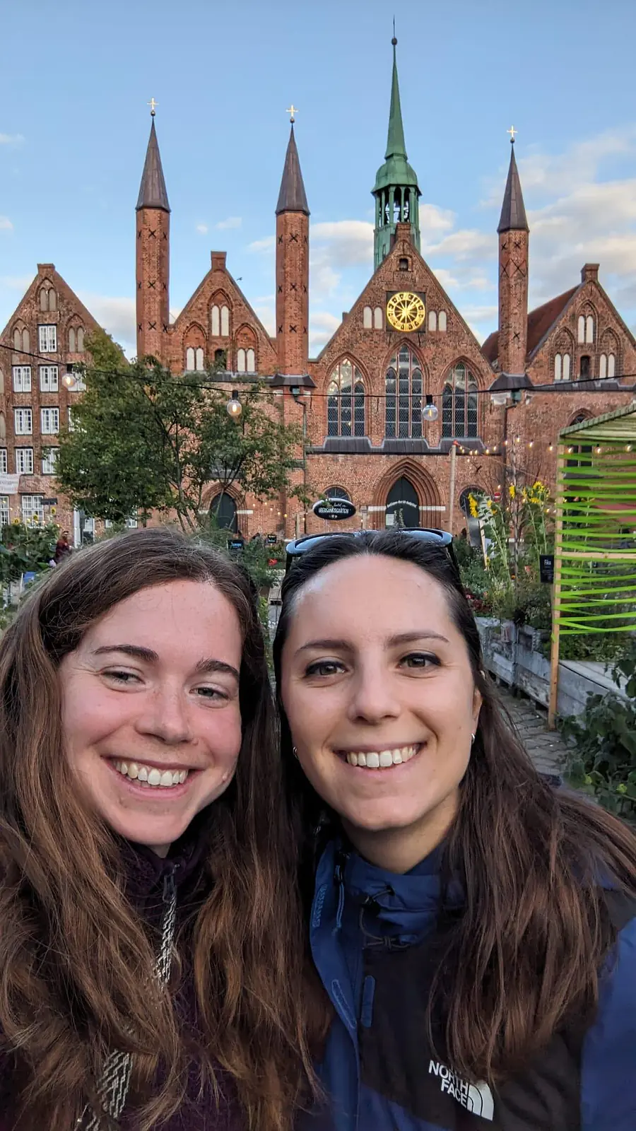 Sylvia and Denise exploring the picturesque Lübeck.