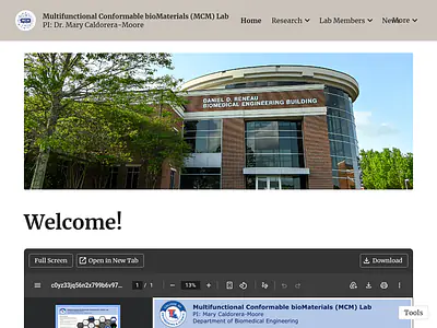 Multifunctional Conformable bioMaterials (MCM) Lab