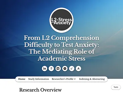 From L2 Comprehension Difficulty to Test Anxiety: The Mediating Role of Academic Stress