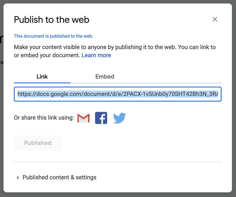 Adding embed to your webpage -  Docs