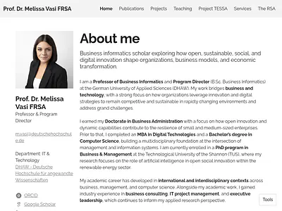 Prof. Dr. Melissa Vasi FRSA