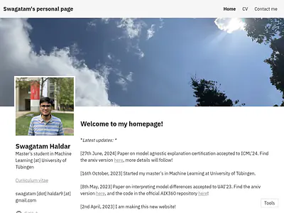 Swagatam's personal page