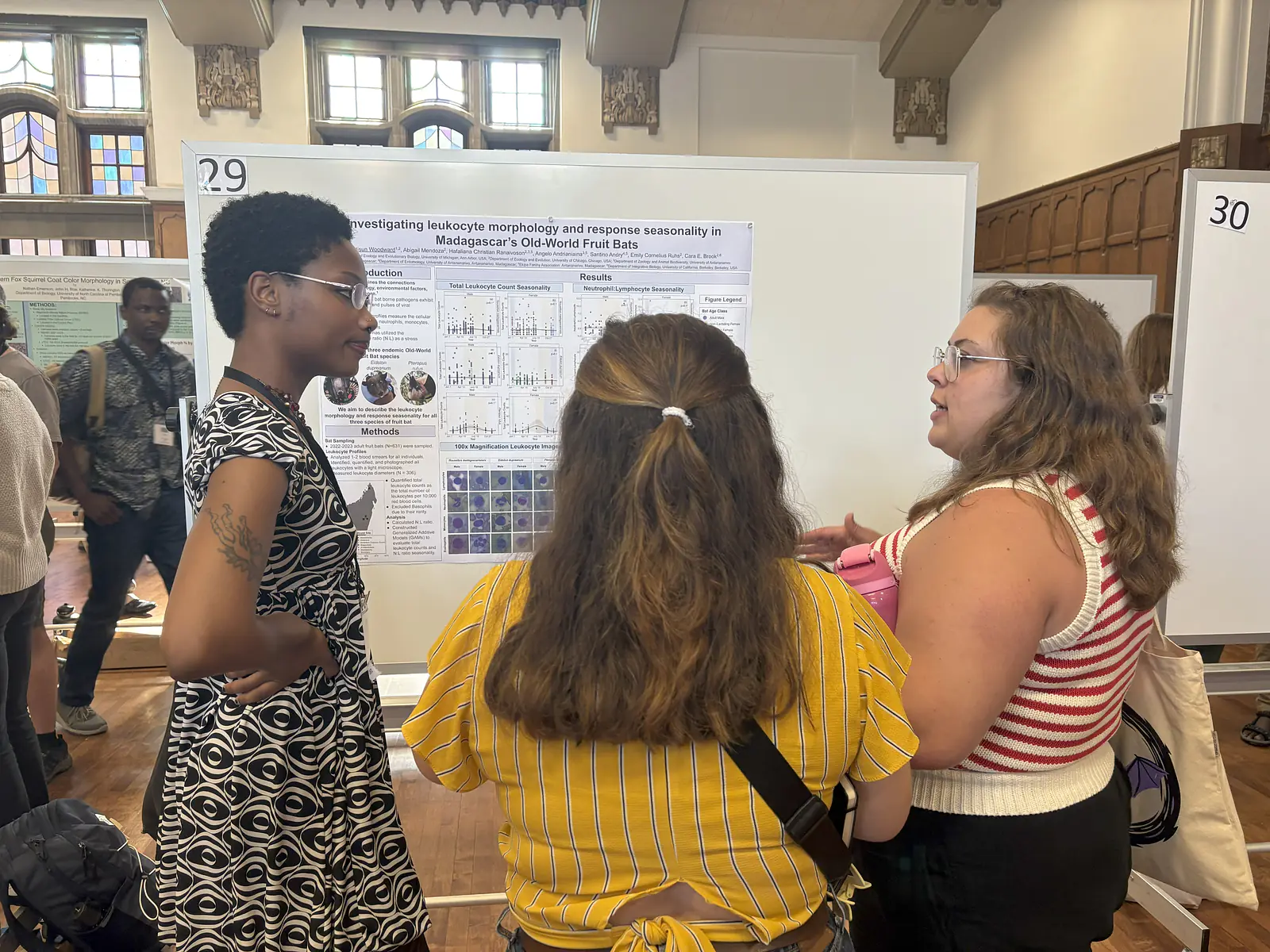 Mars presenting their poster at the American Society of Mammalogy