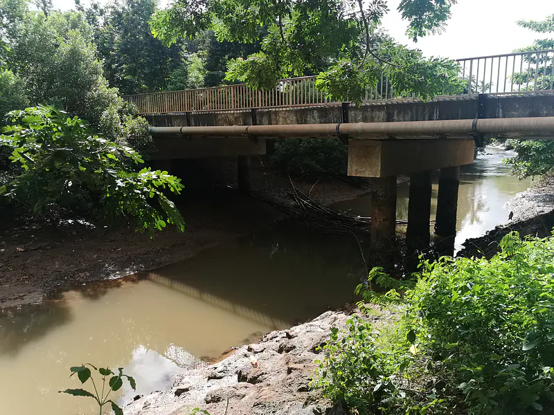 Sampling point at village level upstream of mangrove forest