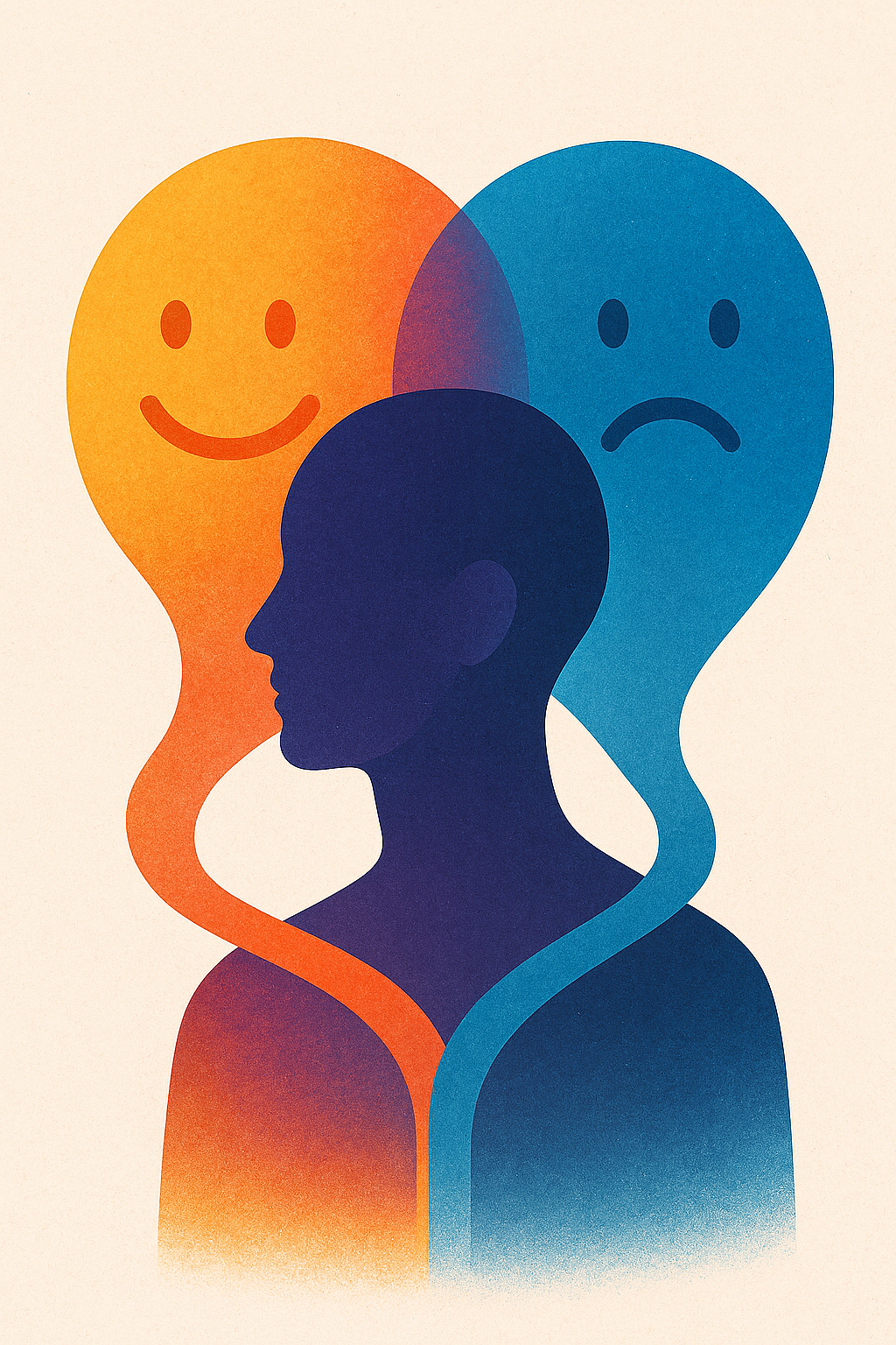 Abstract image of mixed emotions