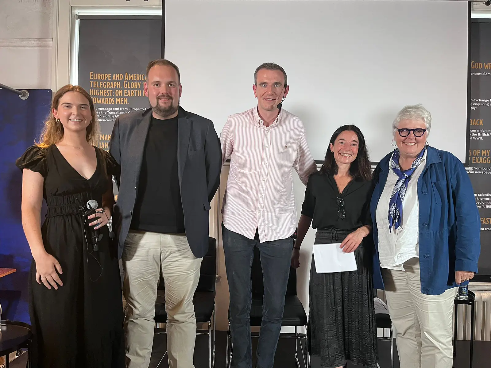 Lara Pairceir (Entrepreneur), David Jones (UCC Chemistry), James Atkinson (EirGrid), Camino Kavanagh (KCL), Jane Ohlmeyer (TCD)