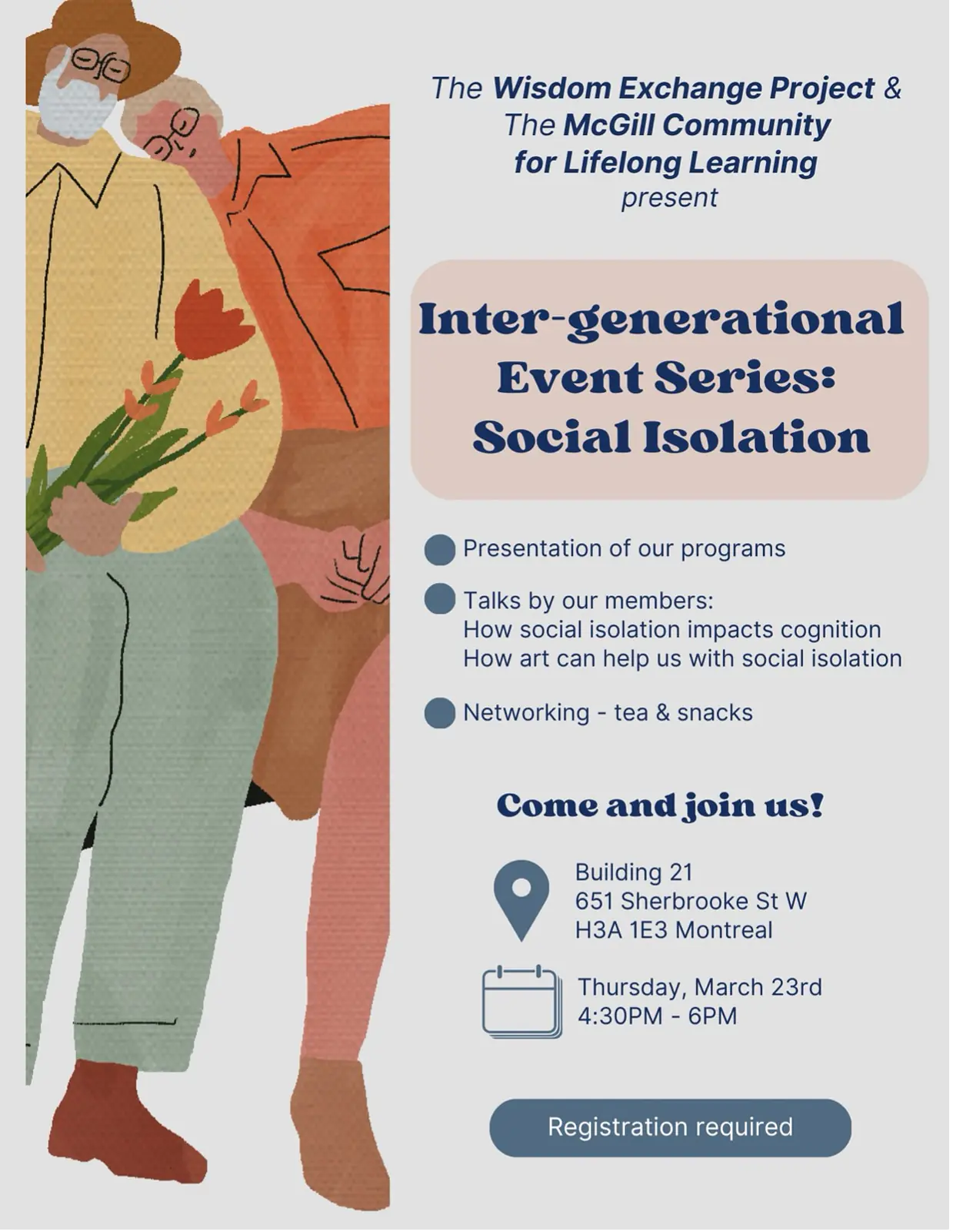 Event I organised to bridge the intergenerational gap in learning. Montreal, Canada