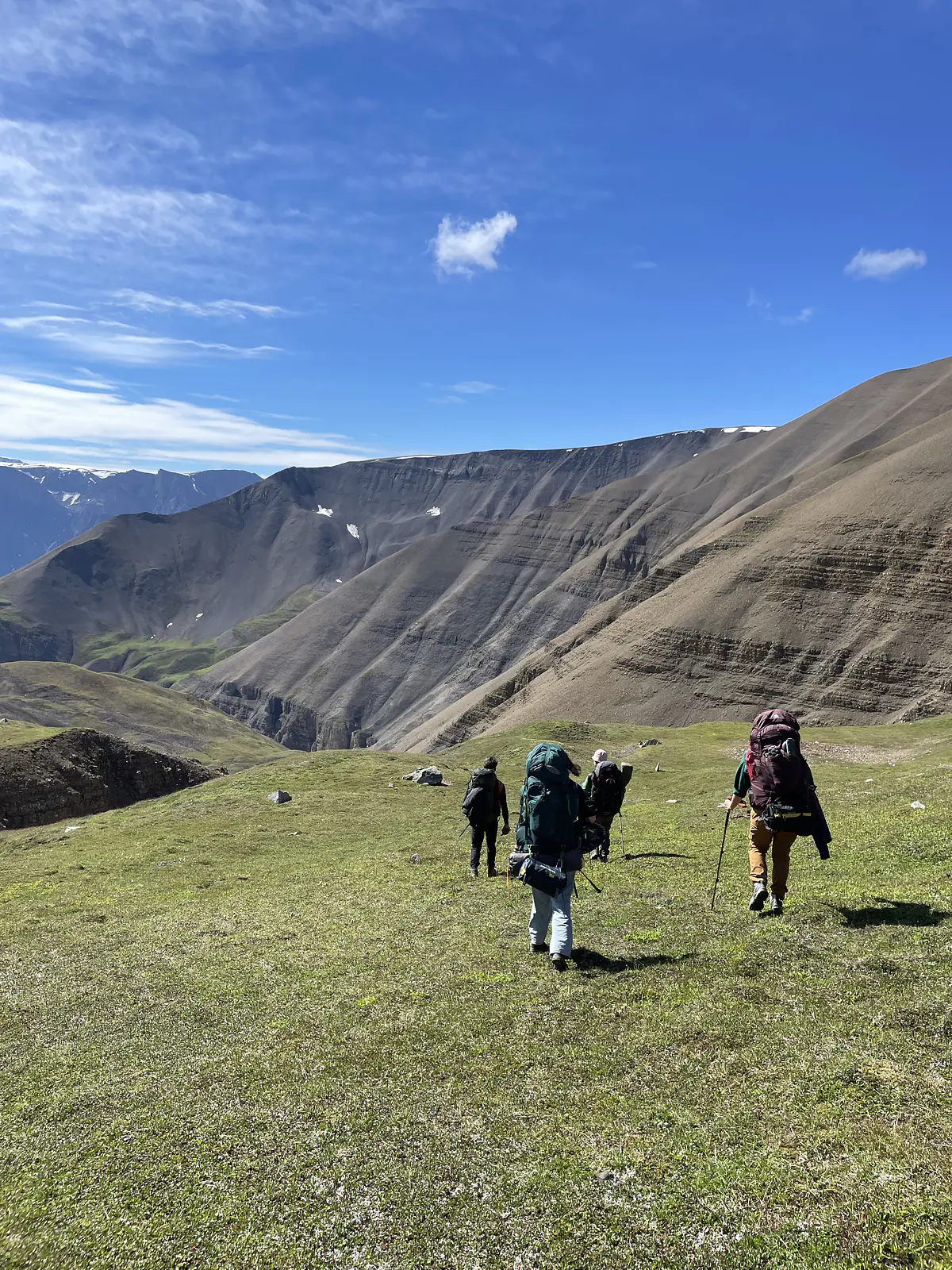The group heading towards the section.