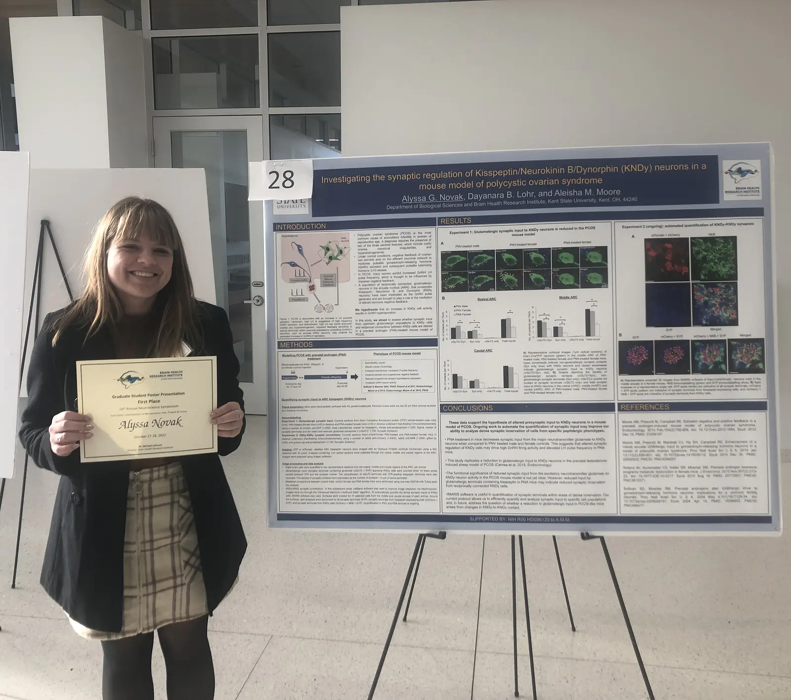 Congrats to Alyssa! 1st place, 10th Annual Neurosci Symposium (October, 2022)