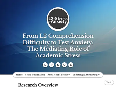 From L2 Comprehension Difficulty to Test Anxiety: The Mediating Role of Academic Stress
